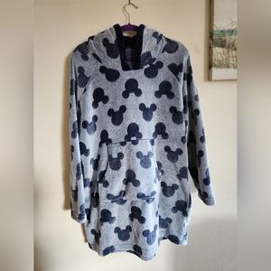 Disney Mickey Mouse blanket sweater hoodie large blue